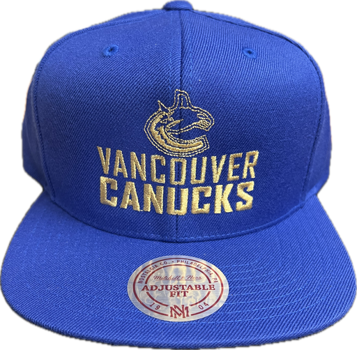 NHL Vancouver Canucks Blue w/Gold Logo Hat