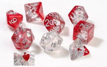 Sirius Dice 7-Piece Dice Set Hearts - Pastime Sports & Games