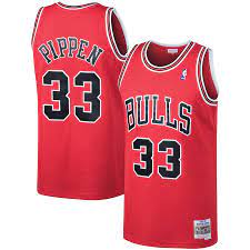 1997-98 Chicago Bulls Scottie Pippen Mitchell & Ness Red Basketball Jersey - Pastime Sports & Games