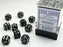 Opaque 36-Piece Dice Set Black/White