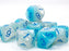 Gemini 10-Piece D10 Set Luminary Turquoise-White/Blue - Pastime Sports & Games