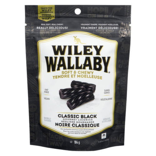 Wiley Wallaby Soft & Chewy Black Licorice - Pastime Sports & Games