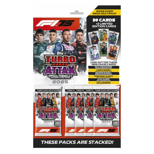 2025 Topps Turbo Attax Formula 1 Racing Mega Multipack - Pastime Sports & Games