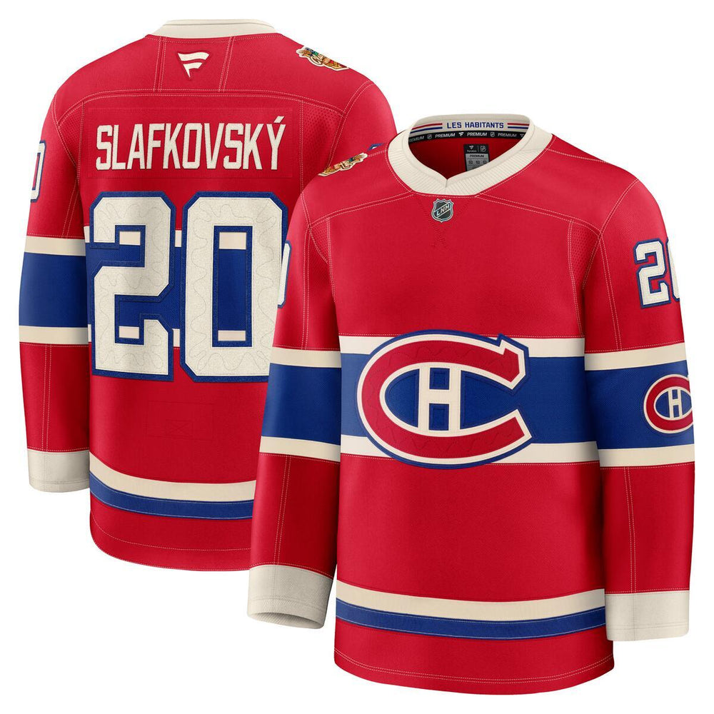 Juraj Slafkovsky Montreal Canadiens 2026 Red Heritage Classic Premium Home Hockey Jersey - Pastime Sports & Games