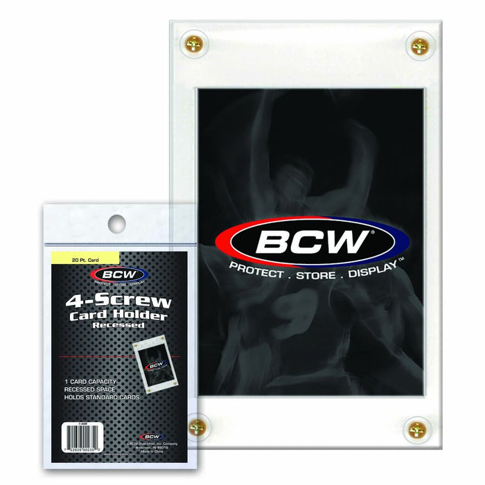 BCW 4-Screw Recessed Card Holder - Pastime Sports & Games