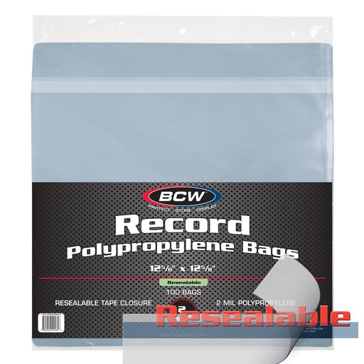 BCW Resealable Record Polypropylene Bags - Pastime Sports & Games