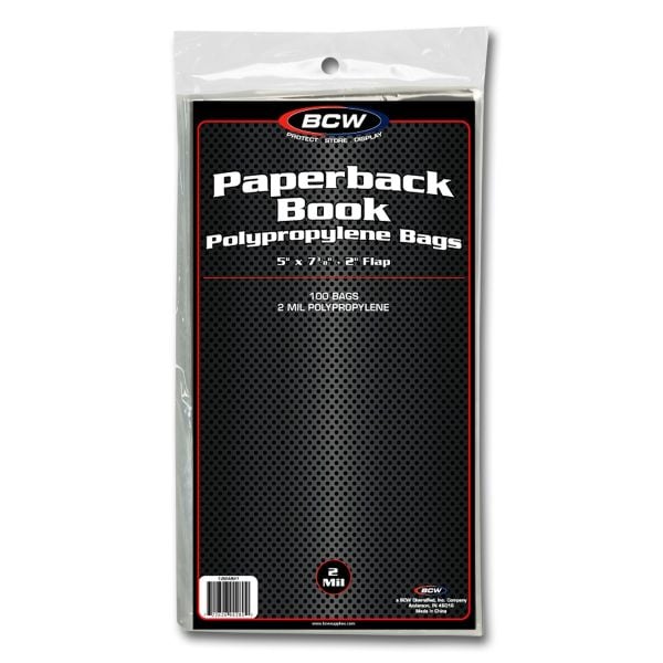 BCW Paperback Book Polypropylene Bags - Pastime Sports & Games