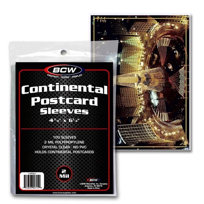 BCW Continental Postcard Sleeves - Pastime Sports & Games