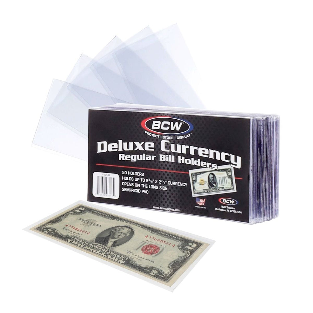 BCW Deluxe Currency Holder - Regular Bill