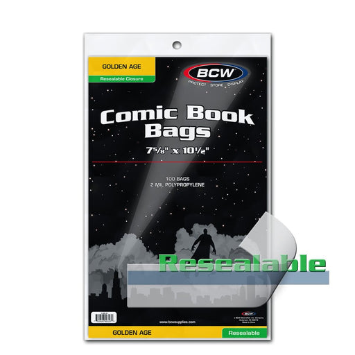 BCW Resealable Comic Book Bags - Pastime Sports & Games