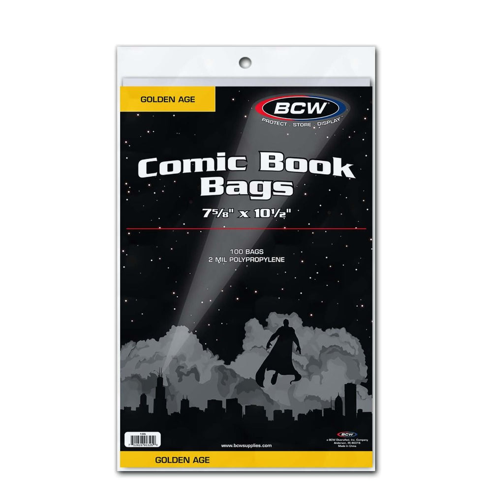 BCW Golden Age Comic Book Bags - Pastime Sports & Games