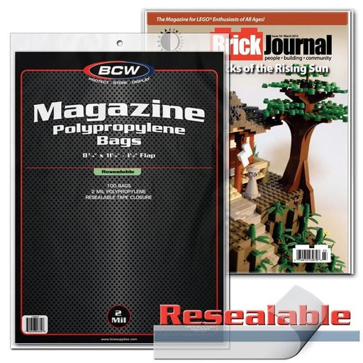 BCW Resealable Magazine Bags - Pastime Sports & Games