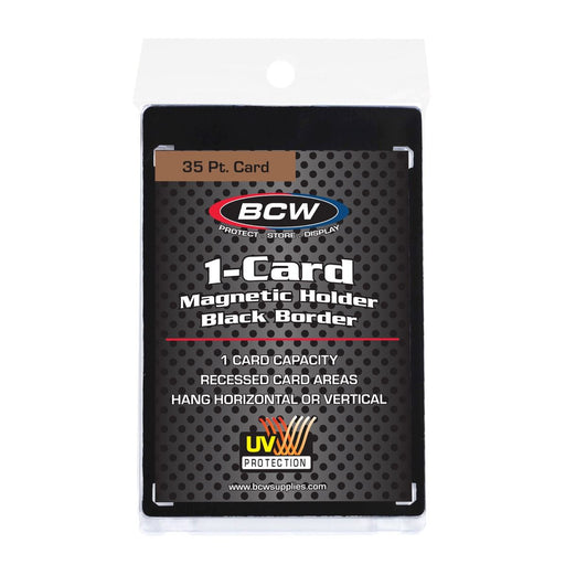 BCW 1-Card Black Border Magnetic Holder - Pastime Sports & Games