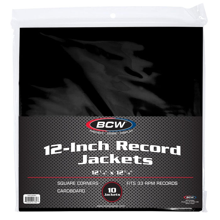 BCW 12-Inch Record Paper Jackets - Pastime Sports & Games