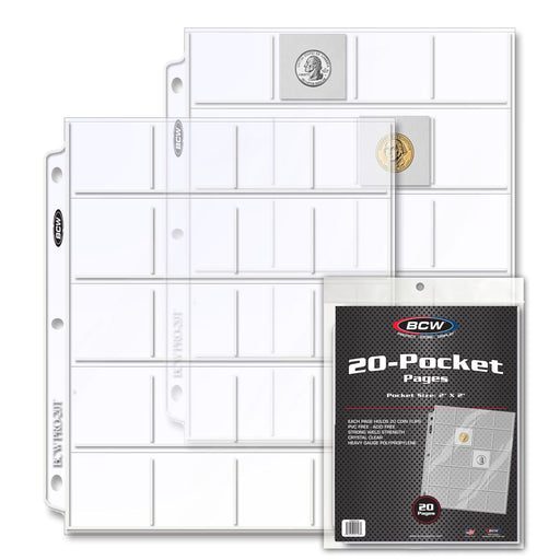 BCW 20-Pocket Protective Pages 20 Pack