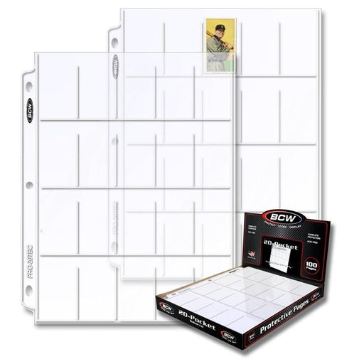 BCW 20-Pocket Tobacco Protective Pages