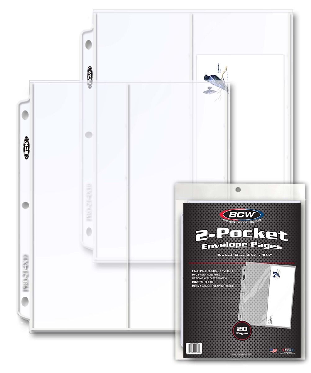 Aazon.co: BCW Box of 100 BCW Pro 8-pocket Pages,4 1/8 X 2 3/4