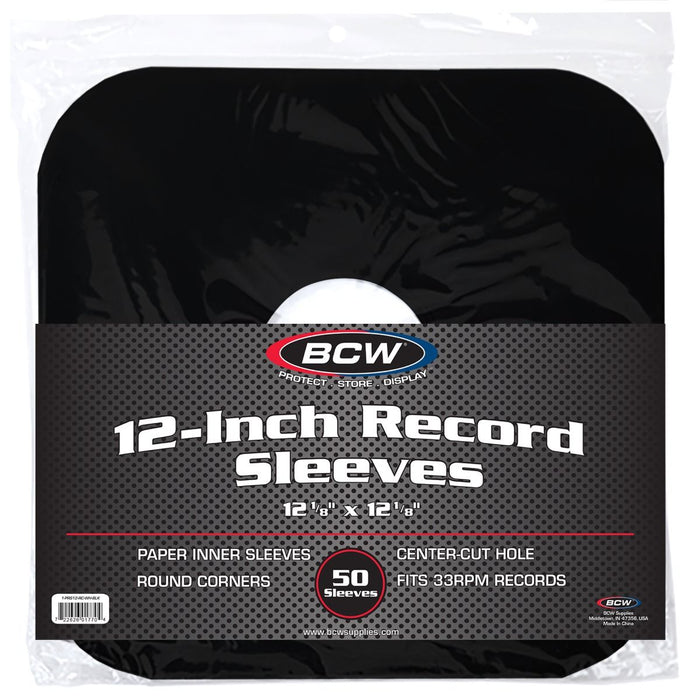 BCW 12-Inch Record Inner Sleeves - Pastime Sports & Games