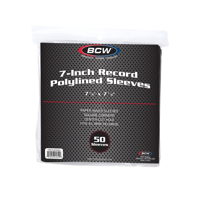 BCW 7-Inch Record Inner Sleeves - Pastime Sports & Games