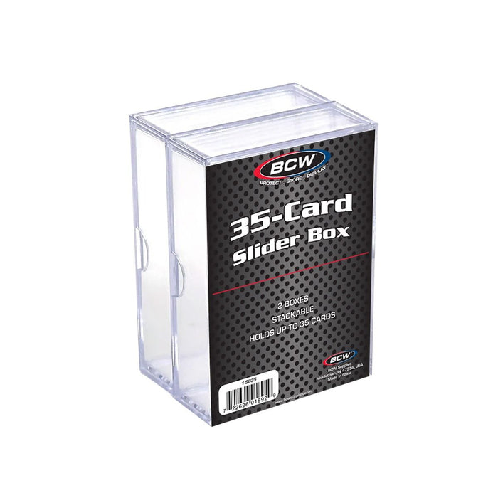 Lot Of 8 BCW 10-Count Plastic Slider Boxes For Baseball Trading Cards – 2-Piece
