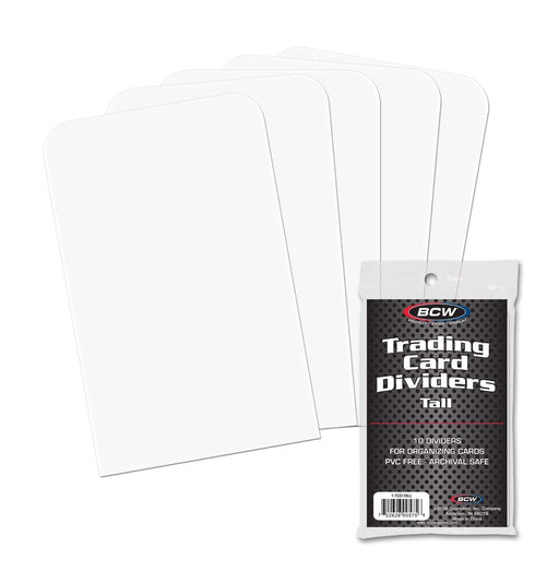BCW Trading Card Dividers (Tall) - Pastime Sports & Games