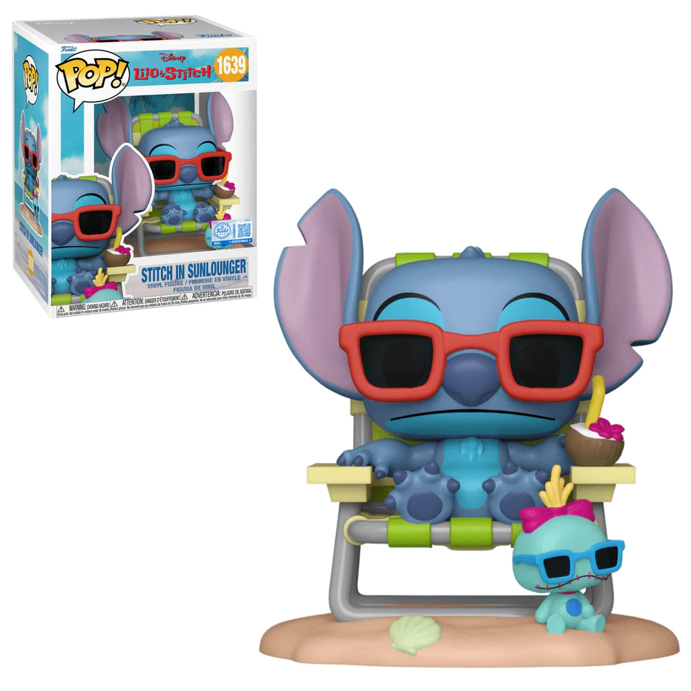 Funko Pop! Disney Lilo & Stitch Stitch In Sunlounger #1639 - Pastime Sports & Games