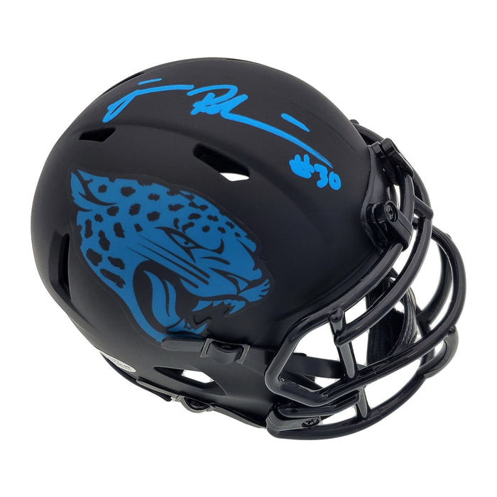 James Robinson Autographed Jacksonville Jaguars Eclipse Black Mini Helmet - Pastime Sports & Games