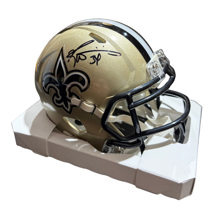 Ricky Williams Autographed New Orleans Saints Mini Helmet Fanatics COA