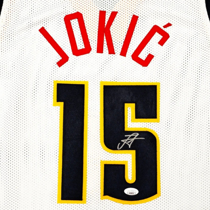 Nikola Jokić Autographed Custom White Basketball Jersey