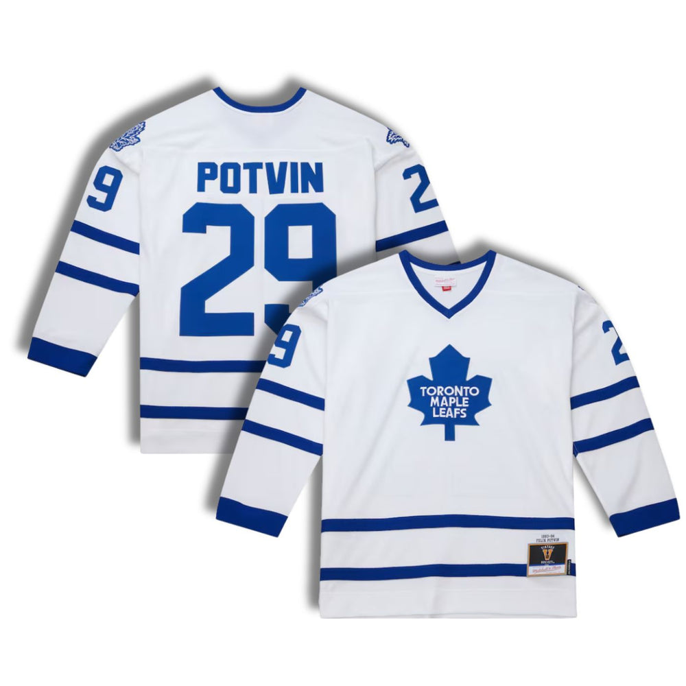 Felix Potvin Toronto Maple Leafs 1993-94 White Away Hockey Jersey - Pastime Sports & Games