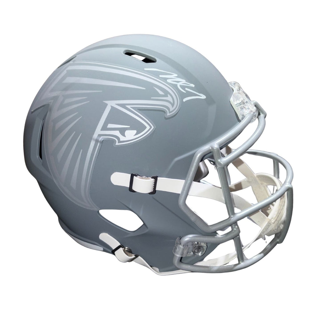 Michael Vick Autographed Atlanta Falcons Slate Gray Replica Speed Helmet - Pastime Sports & Games