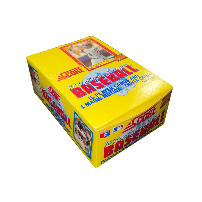 1990 Score MLB Baseball Hobby Box (Bo Jackson Baseball/ Football Black & White image) - Pastime Sports & Games