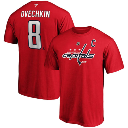 Alexander Ovechkin Washington Capitals Fanatics Authentic Stack Name & Number Red T-Shirt