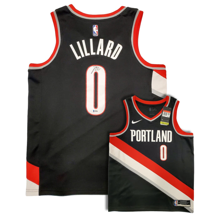 Damian Lillard Autographed Portland Trail Blazers Black Nike Basketball Jersey