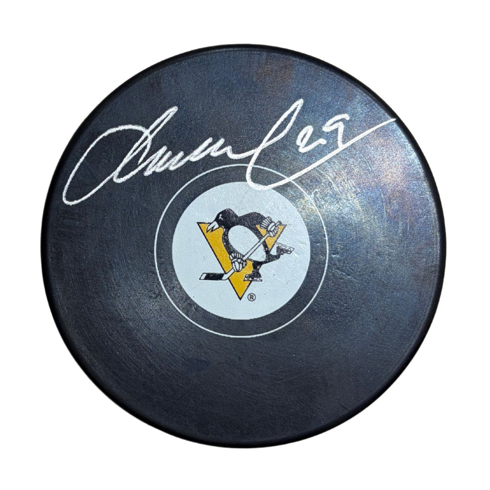 Markus Naslund Autographed Pittsburgh Penguins Puck (Small Logo) - Pastime Sports & Games
