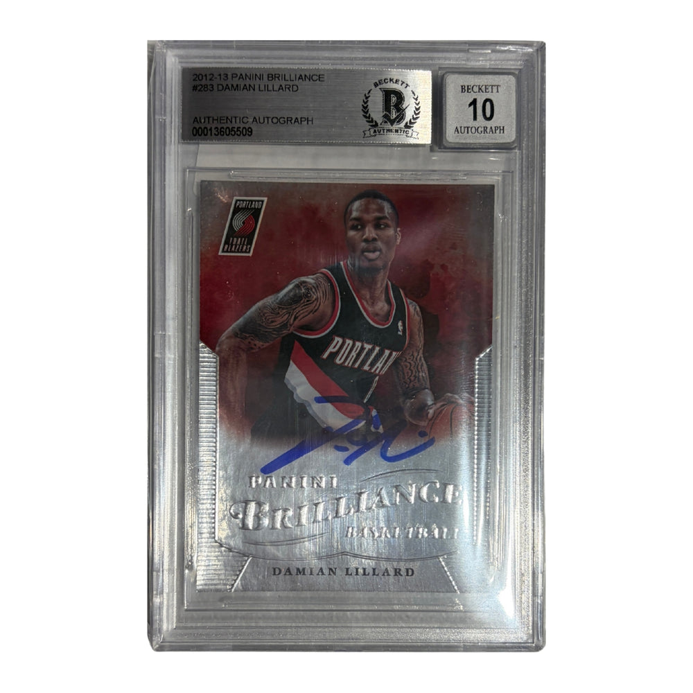 Damian Lillard Autographed 2012/13 Panini Brilliance #283 Beckett Slabbed/Graded Card