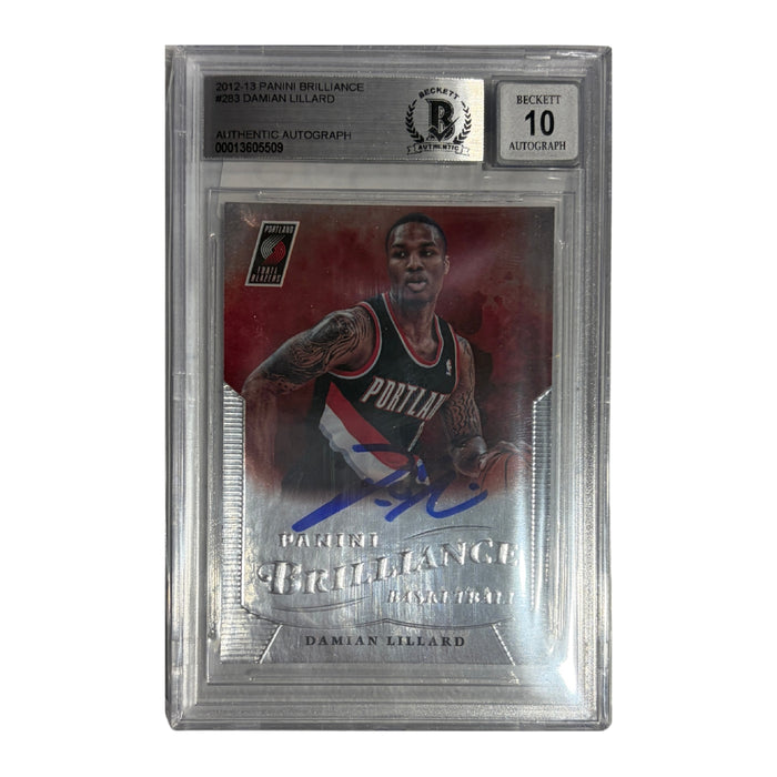 Damian Lillard Autographed 2012/13 Panini Brilliance #283 Beckett Slabbed/Graded Card