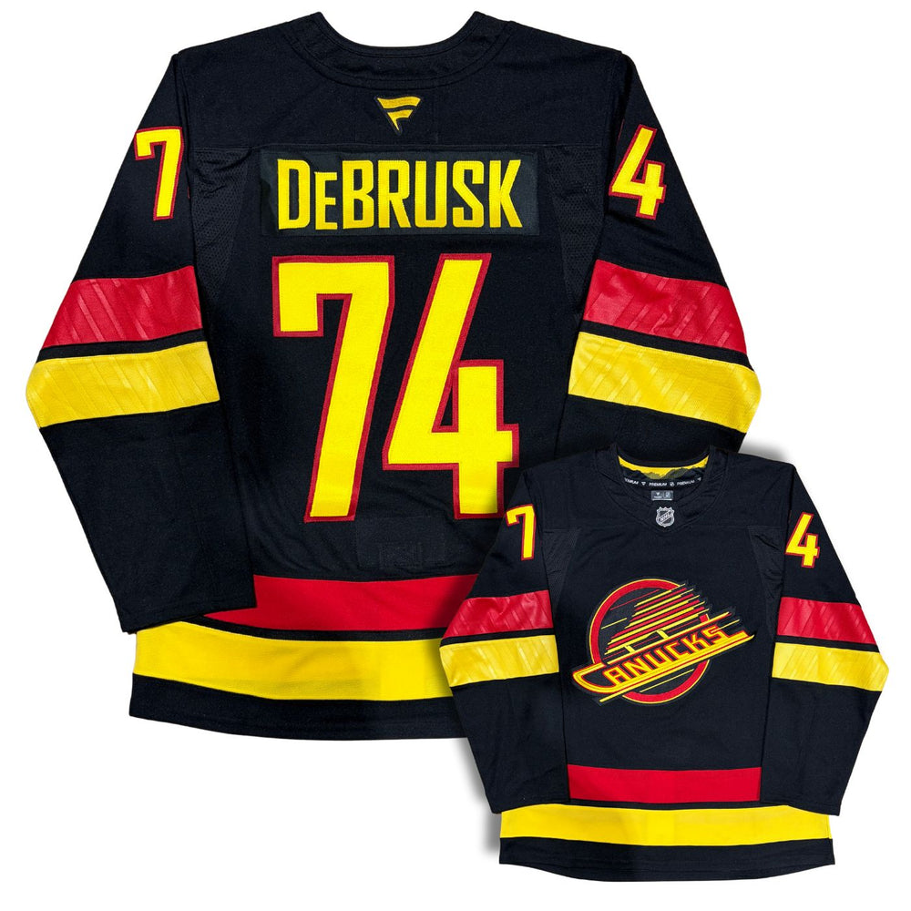 Jake Debrusk Vancouver Canucks Skate Custom Stitched Fanatics Jersey