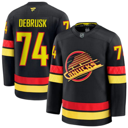 Jake Debrusk Vancouver Canucks 2024 Black Alternate Premium Hockey Jersey