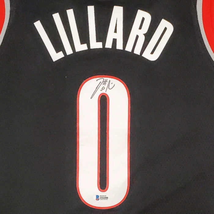 Damian Lillard Autographed Portland Trail Blazers Black Nike Basketball Jersey