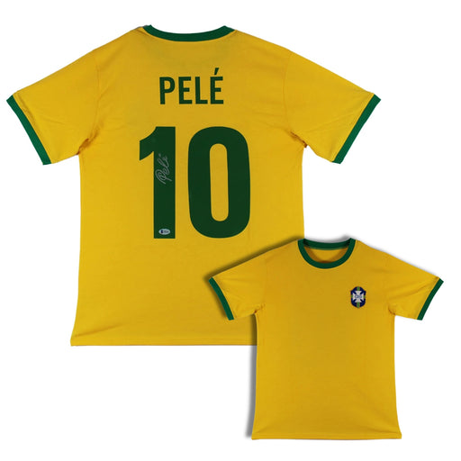 Pele Autographed Brazil Soccer Jersey/Shirt