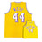 Jerry West Autographed "Hall Of Fame" Custom Yellow Basketball Jersey