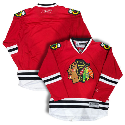 Blank Chicago Blackhawks Red Vintage Reebok Home Hockey Jersey - Pastime Sports & Games