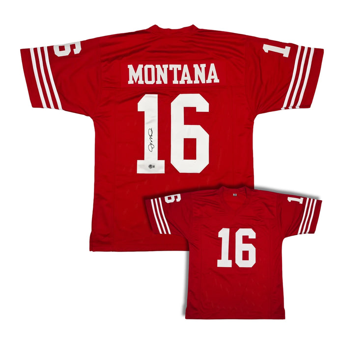 Joe Montana Autographed Custom Red Football Jersey