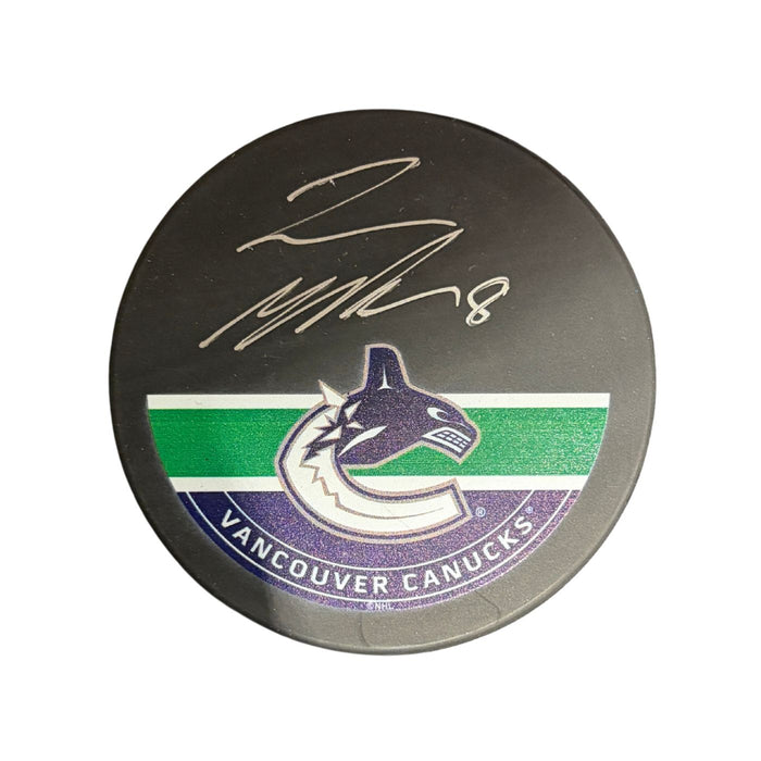 Conor Garland Autographed Vancouver Canucks Orca Hockey Puck - Pastime Sports & Games