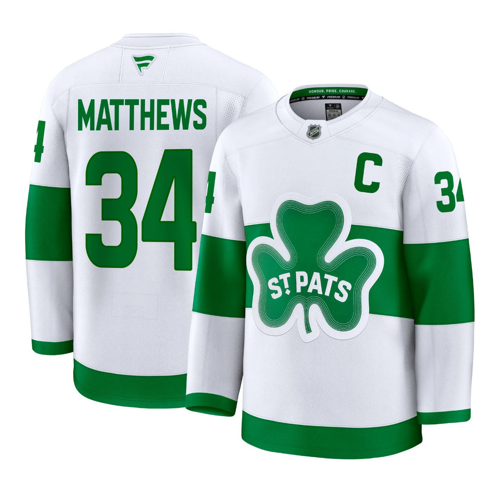 Auston Matthews Toronto Maple Leafs 2024 White Alternate Premium Hockey Jersey