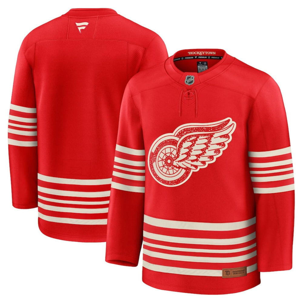 Blank Detroit Red Wings 2025 Red Centennial Premium Hockey Jersey