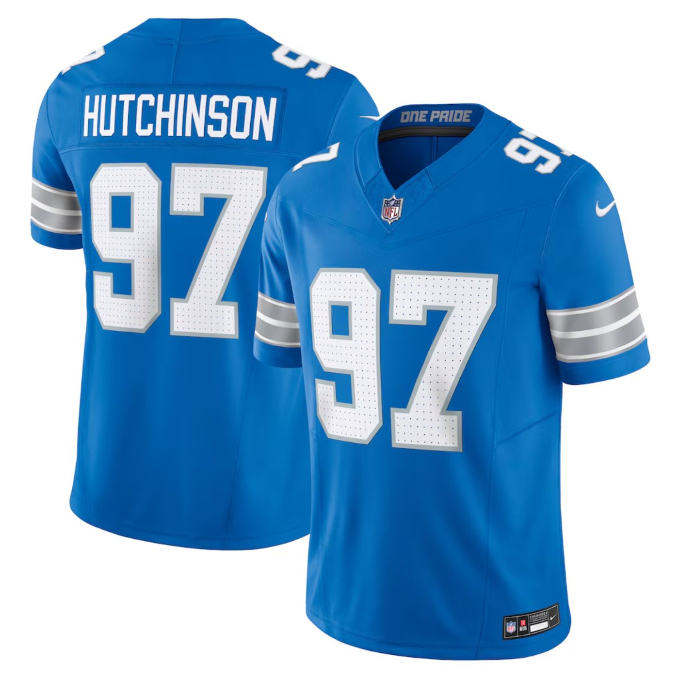 Aidan Hutchinson Detroit Lions Blue Vapor F.U.S.E. Limited