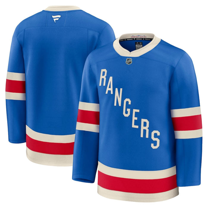 Blank New York Rangers 2025 Blue Centennial Premium Hockey Jersey