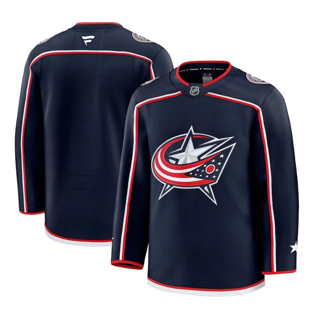 Blank Columbus Blue Jackets 2024 Navy Premium Hockey Jersey